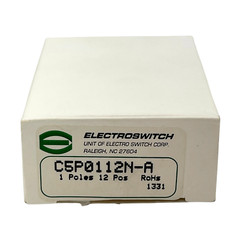 Electroswitch C5P0112N-A Rotary Switch 1 Pole 12 PO 1A 125V