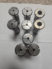 Lot of 9 S&M TD25-NSM Round Collets Southwick & Meister
