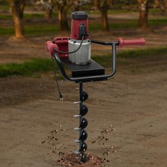 192rpm Powerful Electric Corded Digger Post Hole Auger 2 Drill Bit 1500W 1.6HP