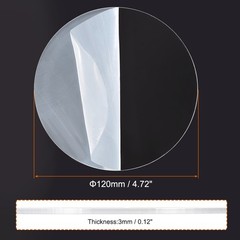0.12 x 4.72 inch Acrylic Sheet Circle Round Disc Clear