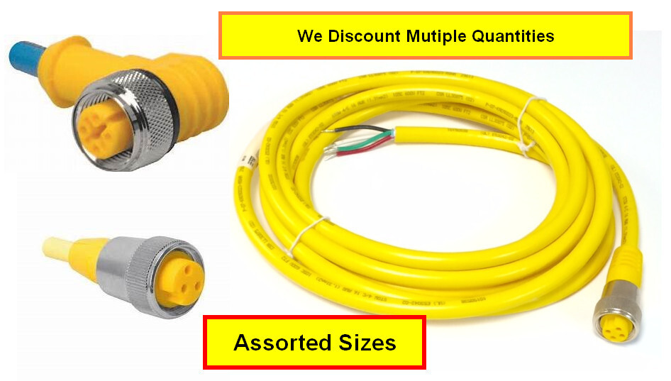 NEW Factory Sealed Turck Cordsets & Receptacles Various Sizes and ID #’s