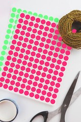 Color Coded Round Circle Map Dots Sticker 3/8 Inch Multi Colors Available 10mm