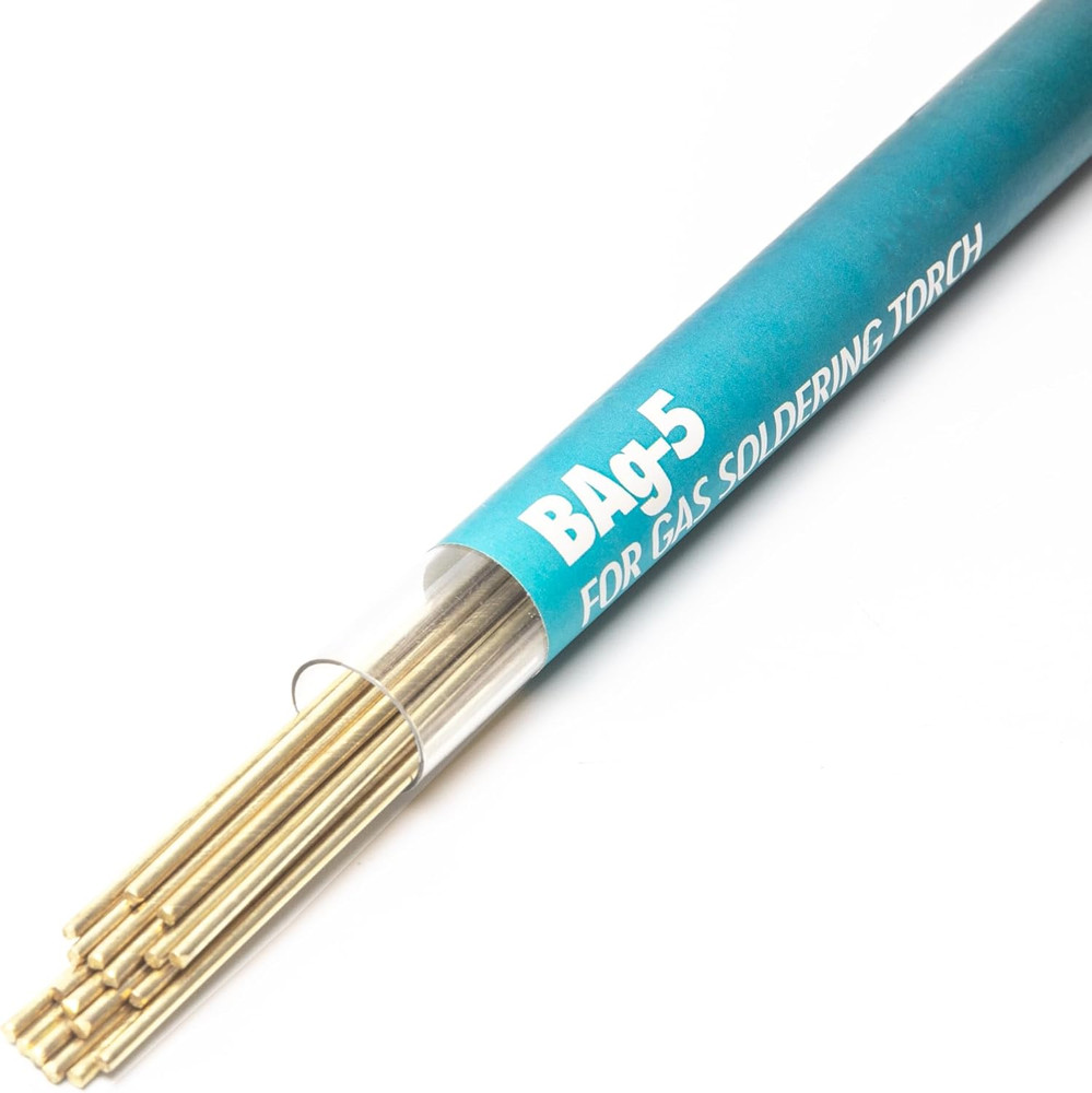20 Sticks 45% Silver Brazing Solder Rod Bag-5 round Welding Rods, 1/16” X 10”