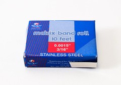 Dental Matrix Band Rolls 3/16″ approximately 5mm Stainless Steel Dental Emporium