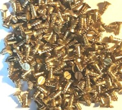 #1 X 1/4″ FLAT HEAD SLOTTED,SOLID BRASS, WOOD SCREWS, SELECT QTY