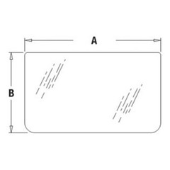 Cab Windshield Glass Fits John Deere 190E 490E 690ELC 790ELC 892ELC 992ELC