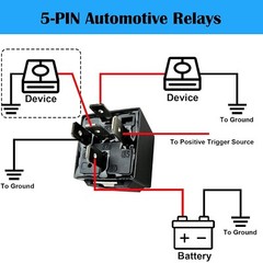 6* 5Pin Car Automotive SPDT Relay Switch Harness Socket Waterproof 40A 12V DC