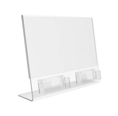 24 PCS Gift Card Display with 2 Acrylic Pockets 11 x 8.5 Slide-in Sign Holder