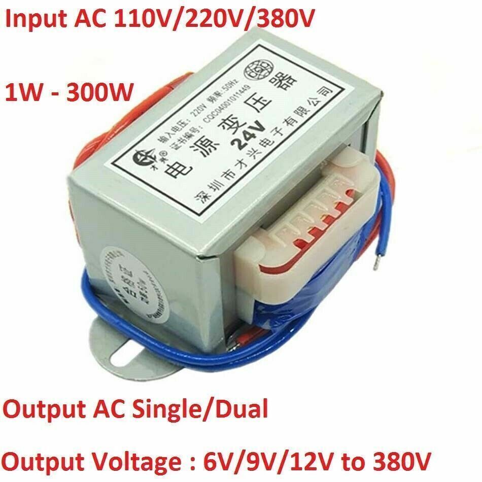 1W To 300W Power Transformer 110/220/380V To 6V 110V -380V Output AC Single/Dual