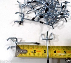 PEG HOOKS 50 PC. 2″ inch PEGBOARD HOOKS SAFETY BLACK TIP PEG BOARD HOOKS