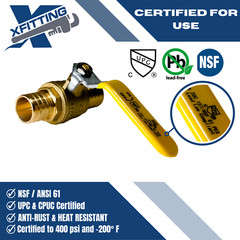 1 Piece 1 Inch Pex Ball Valve, 1″ Pex Ball Valve, Full Port