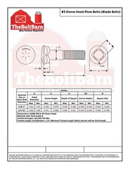 5/8″-11 #3 Dome Head Grade 8 Plow Bolts Plain & Oil COARSE (Pick Length & Qty)