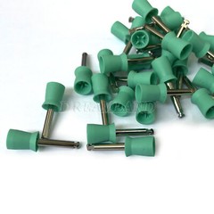 100 Dental Soft Prophy Cup Rubber Polish Brush Polishing Teeth Latch Type