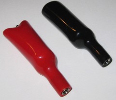 2 Pairs Insulated Heavy Duty Screw On Black and Red DMM Alligator Test Clips