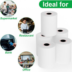 Thermal Paper Rolls 2.25 X 50 Ft, 5 Rolls Credit Card Paper Thermal 2 1/4″ X 50′