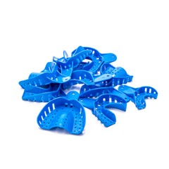 Dental Impression Trays Plastic Perforated 12PC Upper/Lower S/M/L/XL Easyinsmile