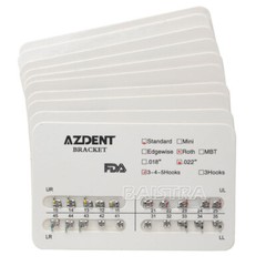 AZDENT 20pc/Kit Dental Orthodontic Bracket Braces Standard Roth .022 Hooks 3-4-5
