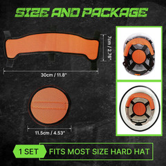 Hard Hat Sweatband and Top Pad – 1 Set Washable Hard Hat Sweat Bands with Helmet