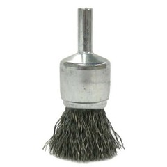 WEILER 10008 EBA-21, 3/4″ Steel Crimped Wire End Brush 1/4″ Shank .020″ Wire USA