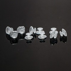 10 Pcs/Pack Dental Ortho Ceramic Clear Lingual Button Bondable Rectangular Base