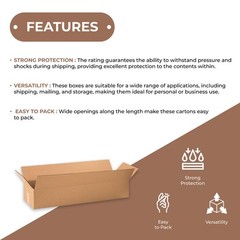 22 x 6 x 6″ ECT-32 25 Pack Kraft Corrugated Boxes