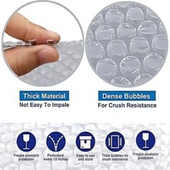 12″ Wide 700 feet Bubble Cushioning Wrap Roll Small Bubble Perforated Every 12″