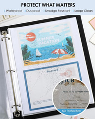 Heavy Duty Sheet Protectors 8.5 X 11 Inch, 3 Mil Thick Clear Page Protector for
