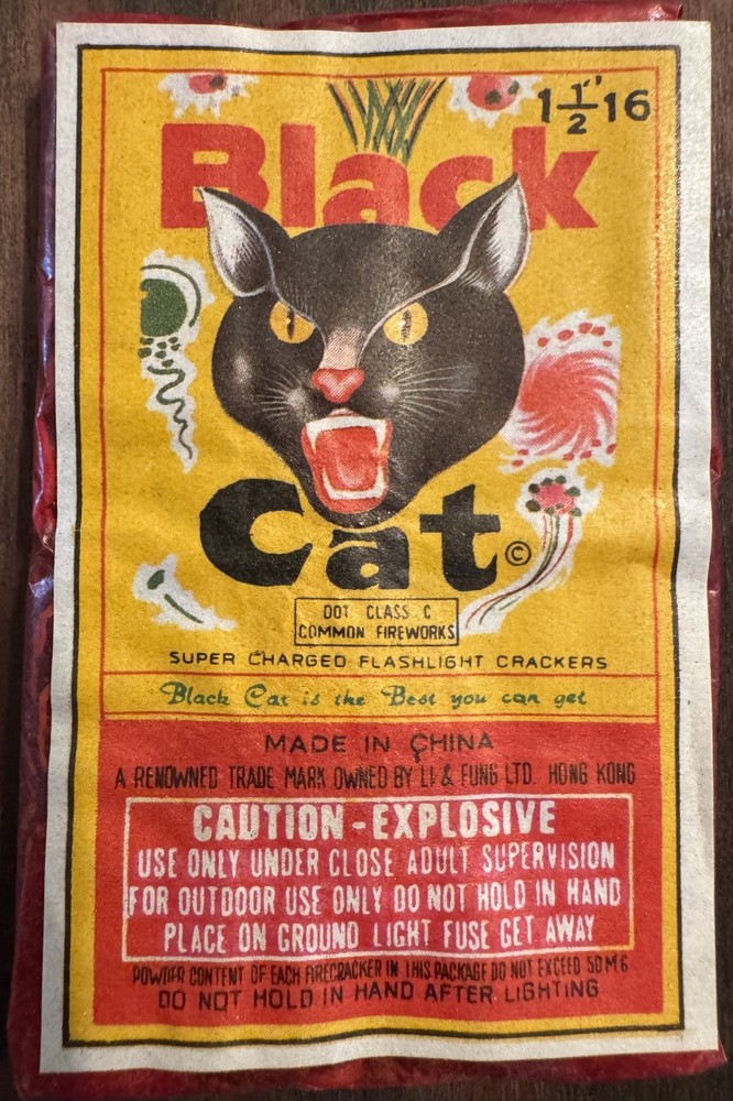 Vintage Black Cat Firecracker Label Only – Li & Fung Hong Kong China
