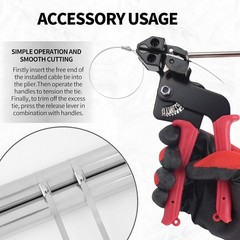 Metal Cable Tie Gun Kit,Zip Tie Tool With 100pc 11.8″ Stainless Steel Cable Ties