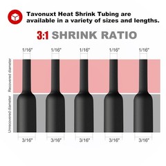 3/16 33ft 3 1 Heat Shrink Tubing Adhesive Lining Marine Grade, Ideal 33ft -Balck