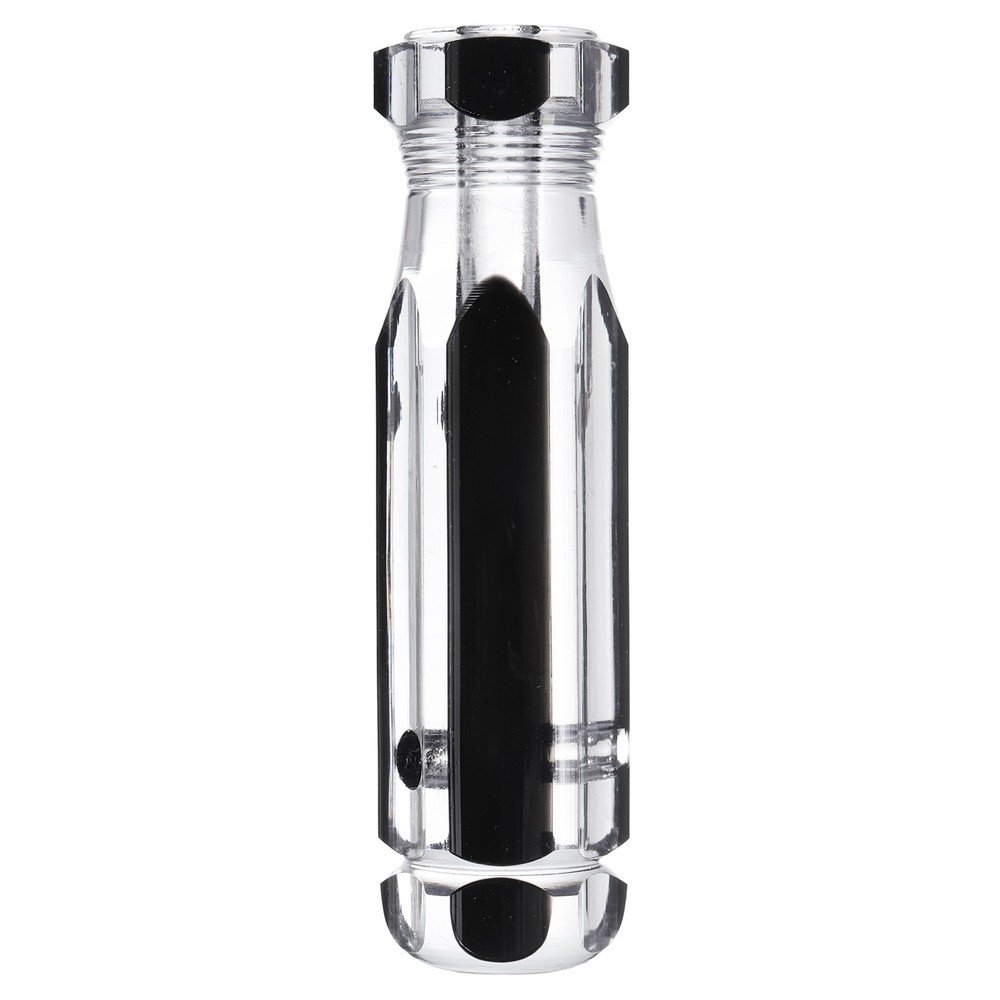 Pre-Drilled Blank Screwdriver Handles 6.3mm Hole 103mm Length Clear Black