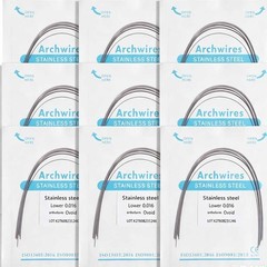 Dental Orthodontic Stainless Steel Round Arch Wire Ovoid Form 50 packs