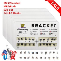 Dental Orthodontic Bracket Braces Roth/MBT 345 Hooks /Super Arch Wire Niti Round