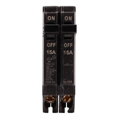 NEW GE THQLT1515 15A/15A 2-1P 120/240V Tandem Plug-In Circuit Breaker