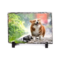 15Pcs/Pack 7.87″x11.8″ Sublimation Photo Slate Rock Plaque Blanks w/ Holder USA