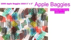 1000 Apple Baggies 1010 1″ x 1″ PREMIUM RANDOM MIX 5+ STYLES (10 packs x 100)