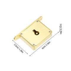 Retro Drawer Lock Antique Brass Cabinet Key Desk File Security 2.36×1.37 Inch