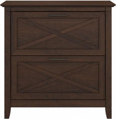 Bush Furniture Key West 2-Drawer Lateral File Cabinet in Bing Cherry