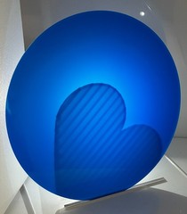 Acrylic Plexiglass Plastic Circle Disc- 1/8″ thick-Blue Translucent-10″ Diameter