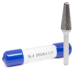 SL-4 Taper Shape Radius End – Premium Double Cut Tungsten Carbide Burr