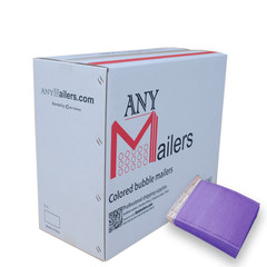 AirnDefense 500 #0 6.5X10″ Purple Poly Bubble Mailers Shipping Padded Envelope