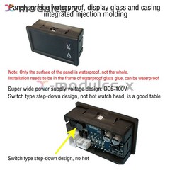 DC0-300V 50/100/200/400A Digital Current Voltage Meter Hall Ammeter Voltmeter
