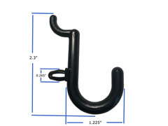 Plastic Pegboard Hooks J-Hooks for peg boards 100 pieces MADE IN USA