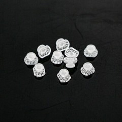 10 Pcs/Pack Dental Ortho Ceramic Clear Lingual Button Bondable Rectangular Base