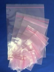 Pink 4 Mil Anti-Static Zip-lock 4-Mil Reclosable Seal Top Plastic Poly Bags 4Mil