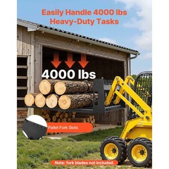 Uimoso 45″ Skid Steer Pallet Frame with Hitch Receiver and Spear Sleeves 4000lbs