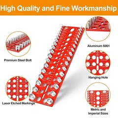 55PCS Thread Checker | Nut Bolt Size Gauge Metric SAE + Drill Bit Gauge Kit