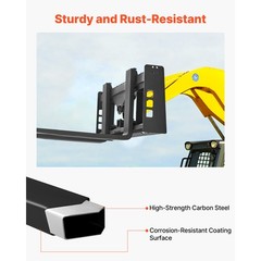 Uimoso 45″ Skid Steer Pallet Frame with Hitch Receiver and Spear Sleeves 4000lbs