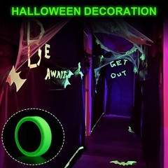 Green Glow in The Dark Tape, 6-8H Long Lasting Fluorescent 0.5″ x 10FT,