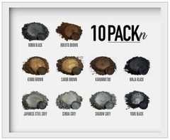 Eye Candy Mica Powder – Black Brown Grey Pigment 5 grams, Blk Brn Set